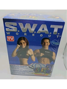 S.W.A.T. Workout 5 Workouts 2 DVD's With Resistance Band New Sealed Box Set